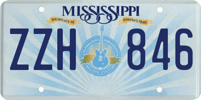 MS license plate ZZH846