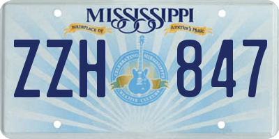 MS license plate ZZH847