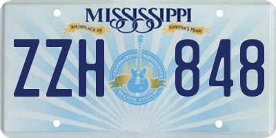 MS license plate ZZH848