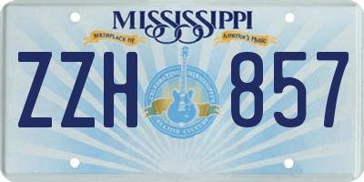 MS license plate ZZH857