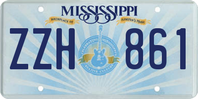 MS license plate ZZH861