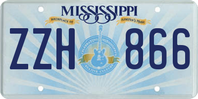 MS license plate ZZH866