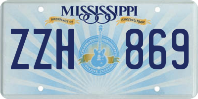 MS license plate ZZH869