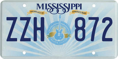 MS license plate ZZH872
