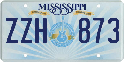 MS license plate ZZH873