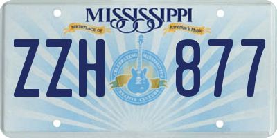 MS license plate ZZH877