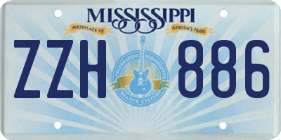 MS license plate ZZH886