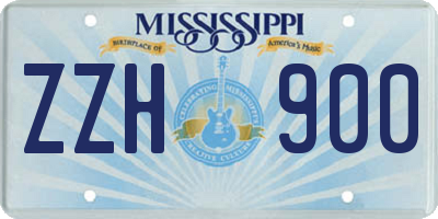 MS license plate ZZH900