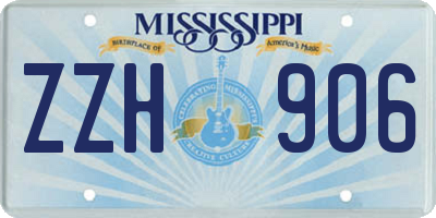 MS license plate ZZH906