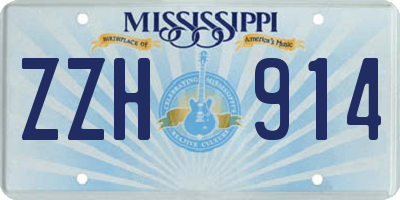 MS license plate ZZH914