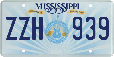 MS license plate ZZH939