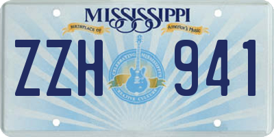 MS license plate ZZH941