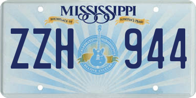 MS license plate ZZH944