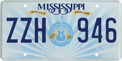 MS license plate ZZH946