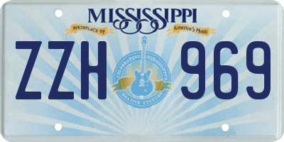 MS license plate ZZH969