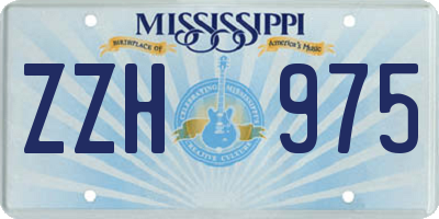 MS license plate ZZH975