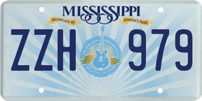 MS license plate ZZH979
