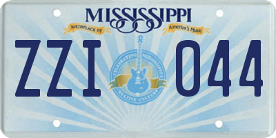 MS license plate ZZI044