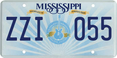 MS license plate ZZI055