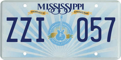 MS license plate ZZI057