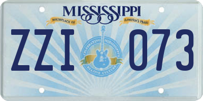 MS license plate ZZI073
