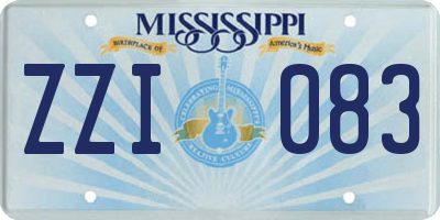 MS license plate ZZI083