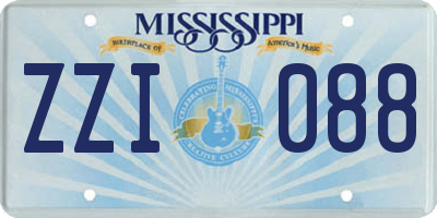 MS license plate ZZI088
