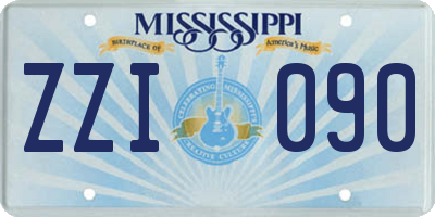 MS license plate ZZI090