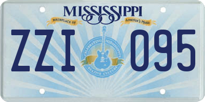 MS license plate ZZI095