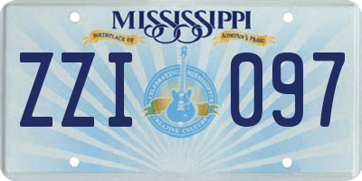 MS license plate ZZI097