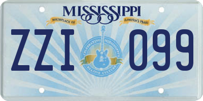 MS license plate ZZI099