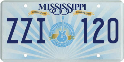 MS license plate ZZI120