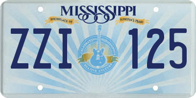 MS license plate ZZI125