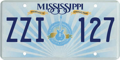 MS license plate ZZI127