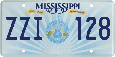 MS license plate ZZI128