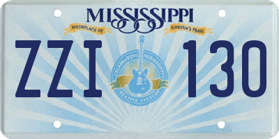 MS license plate ZZI130