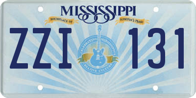 MS license plate ZZI131