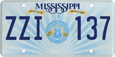 MS license plate ZZI137