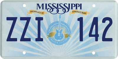 MS license plate ZZI142