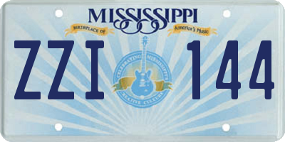 MS license plate ZZI144