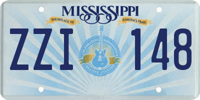 MS license plate ZZI148