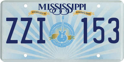 MS license plate ZZI153