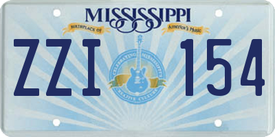 MS license plate ZZI154