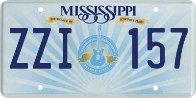 MS license plate ZZI157