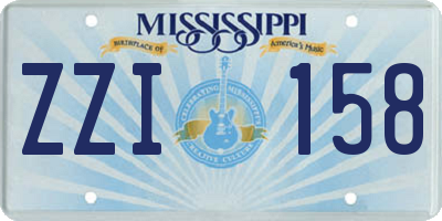 MS license plate ZZI158