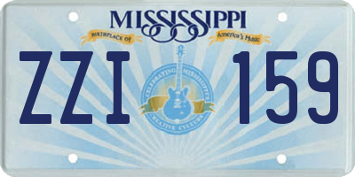 MS license plate ZZI159