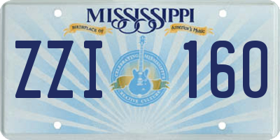 MS license plate ZZI160