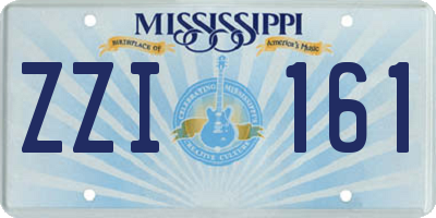 MS license plate ZZI161