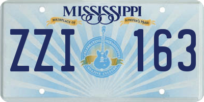 MS license plate ZZI163