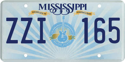 MS license plate ZZI165